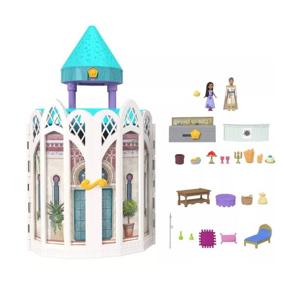 Disney Wish Rosas Castle Playset Dollhouse w/ 2 Posable Mini Dolls & Accessories - Picture 2 of 9